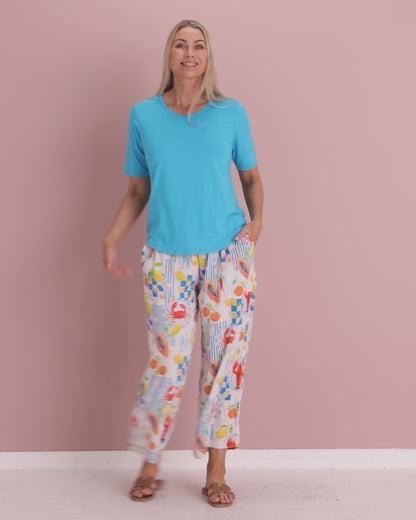 Aiko Lightweight Pants - Papaya Picnic