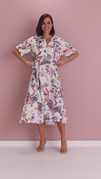 Newark Dress - White Floral