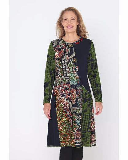Kumbalgharh Dress - Navy Print