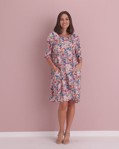 Eva Cotton Dress - Summer Bouquet
