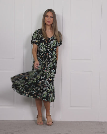 Cornwall Dress - Birds & Butterflies