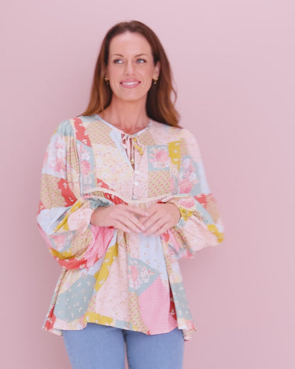 Bodhi Blouse - Sunrise Floral Patch