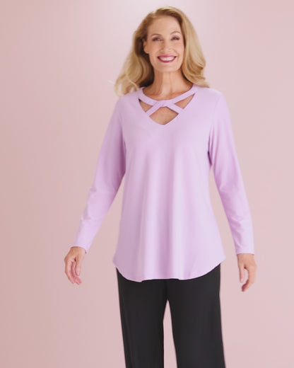 Myra Cut Out Top - Lilac