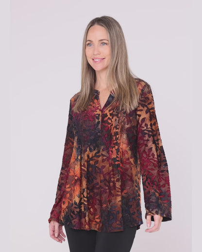 Anashe Blouse - Ochre Botanical