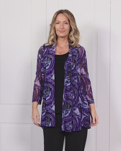 Naomi Mesh Jacket - Purple Swirl