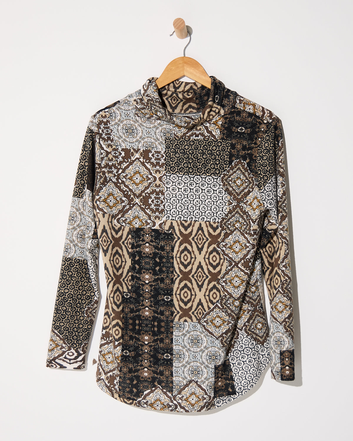 Tallarook Top - Mocha Mosaic