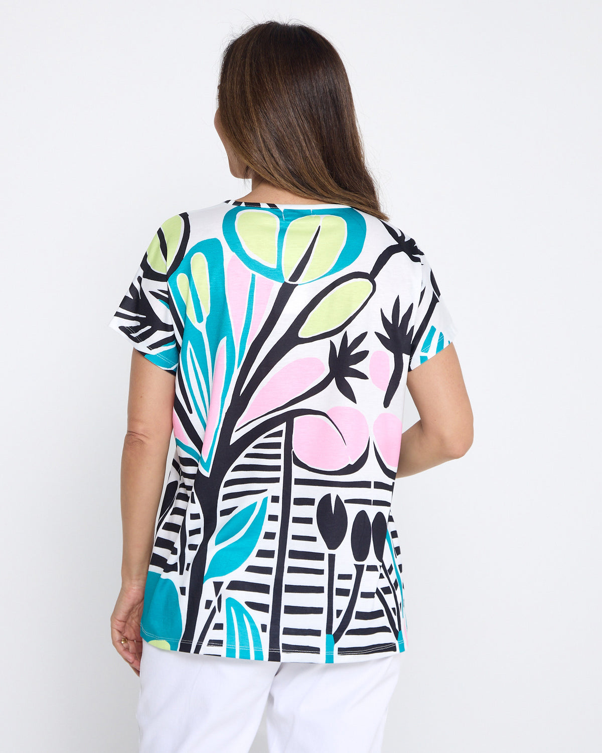 Finlee Top - Aqua Flower
