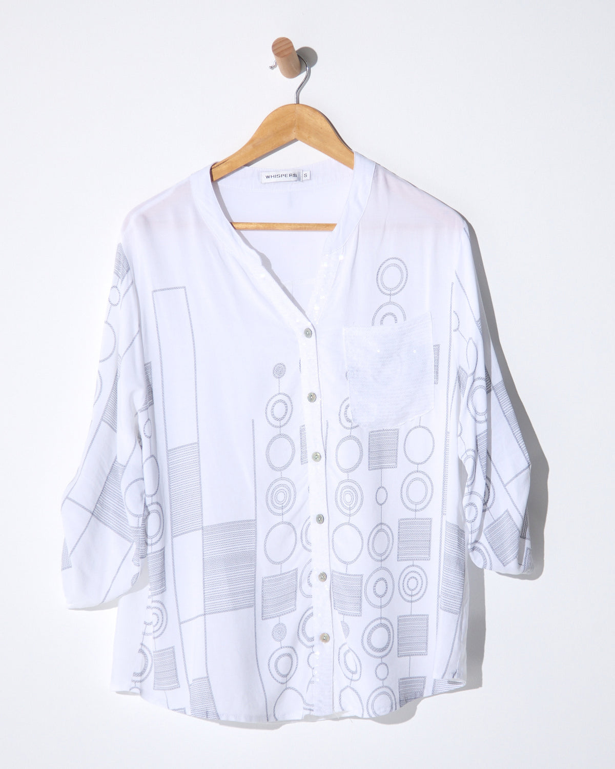 Carrington Shirt - Silver Circles