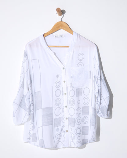 Carrington Shirt - Silver Circles