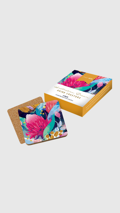 Australian Dream Cork-Backed Coasters (4 Pack)