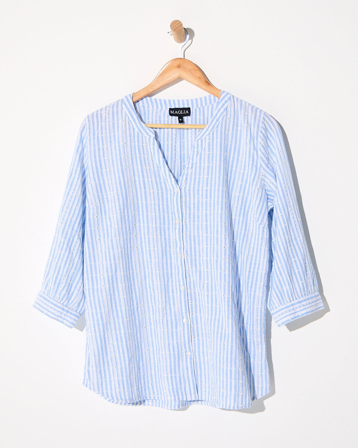 Amelia Shirt - Jacaranda Stripe