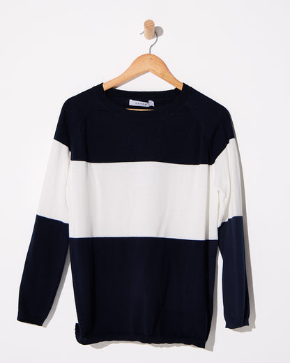 Savoie Stripe Jumper - Navy