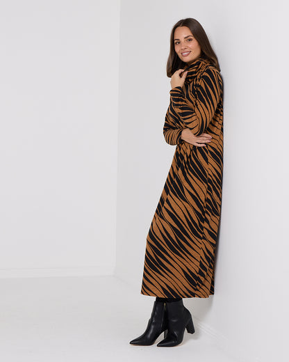 Somerset Dress - Toffee/Black
