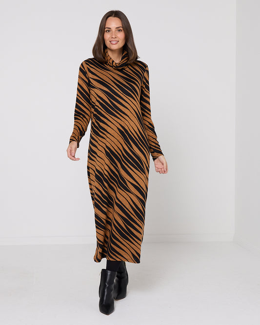 Somerset Dress - Toffee/Black