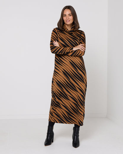 Somerset Dress - Toffee/Black