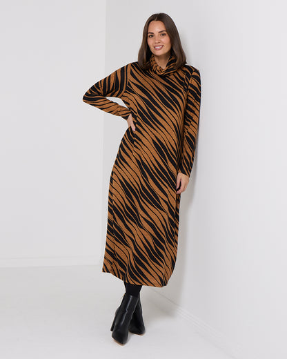 Somerset Dress - Toffee/Black