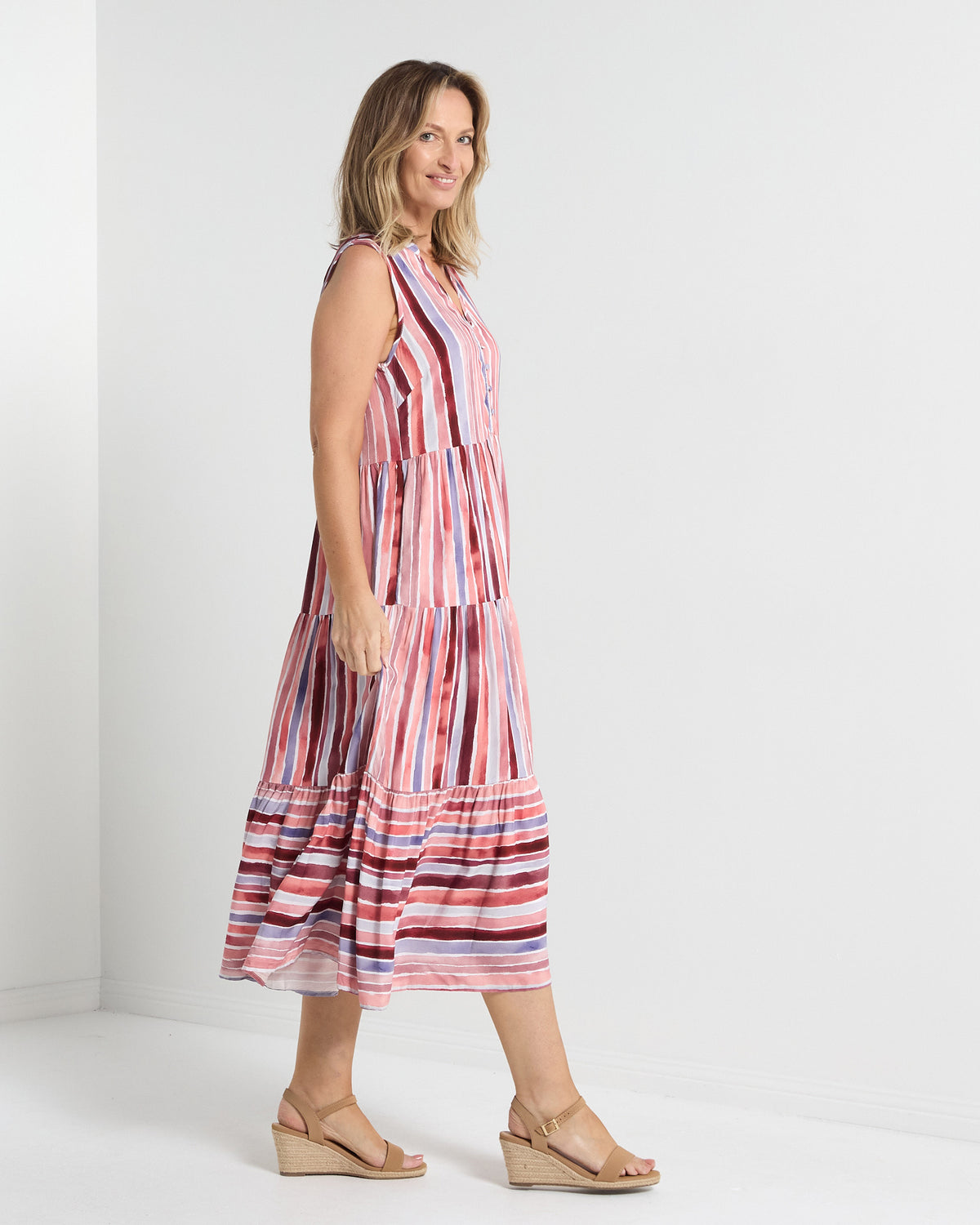 Harbour Dress - Muted Stripe