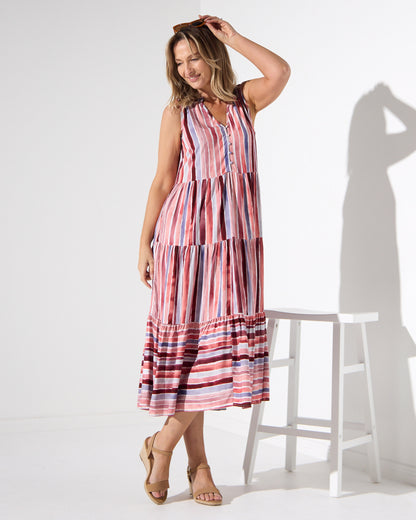 Harbour Dress - Muted Stripe