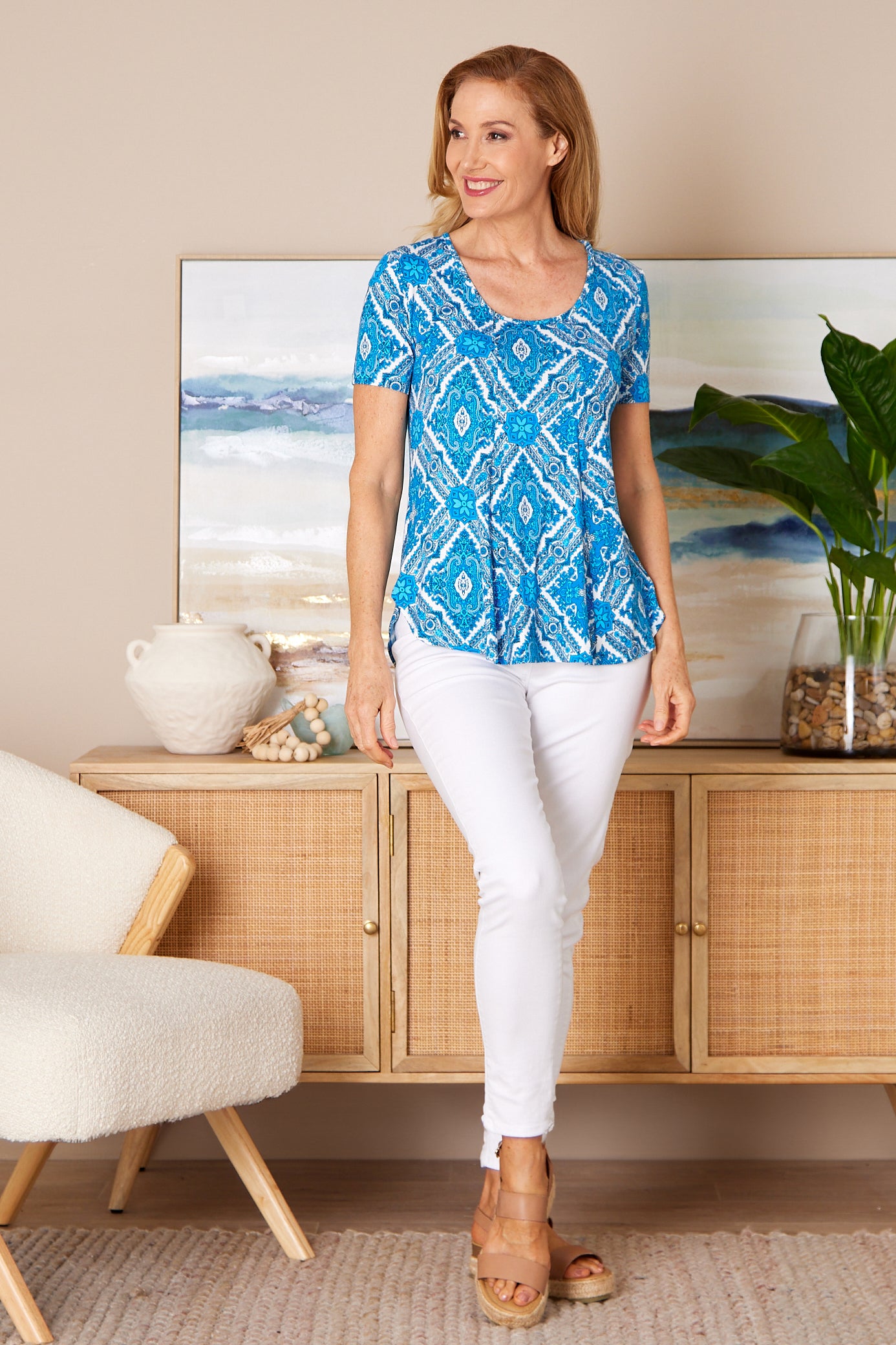 Printed jeggings with top deals