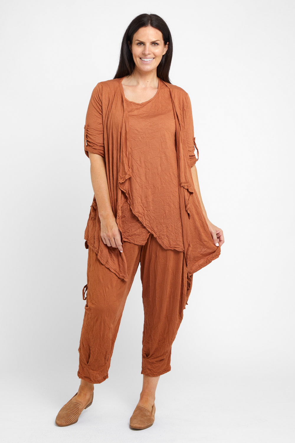 Teegan Crush Cardigan - Tan
