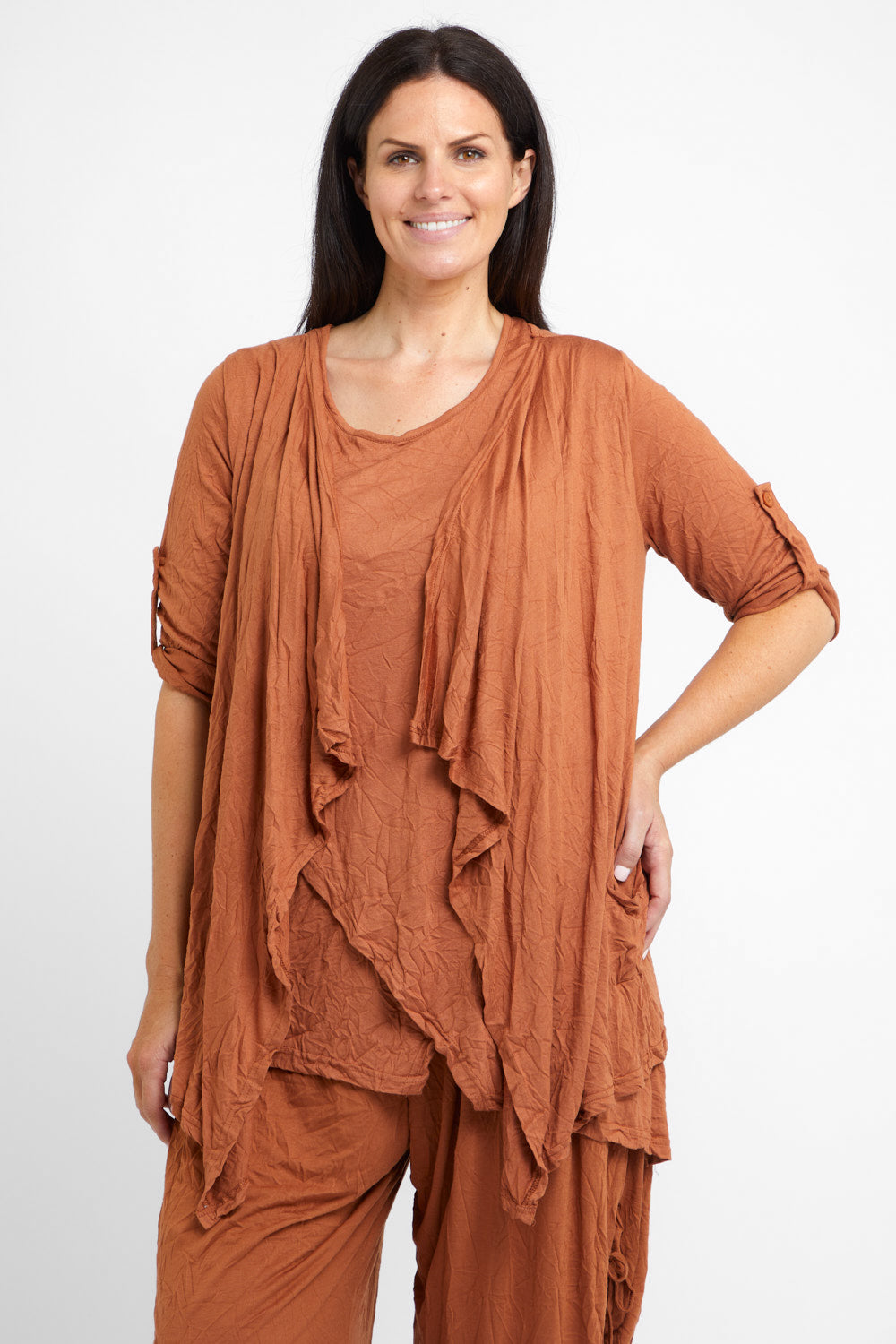 Teegan Crush Cardigan - Tan