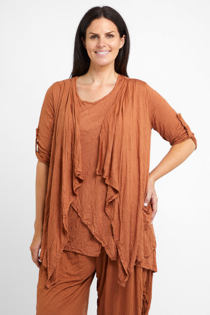 Teegan Crush Cardigan - Tan