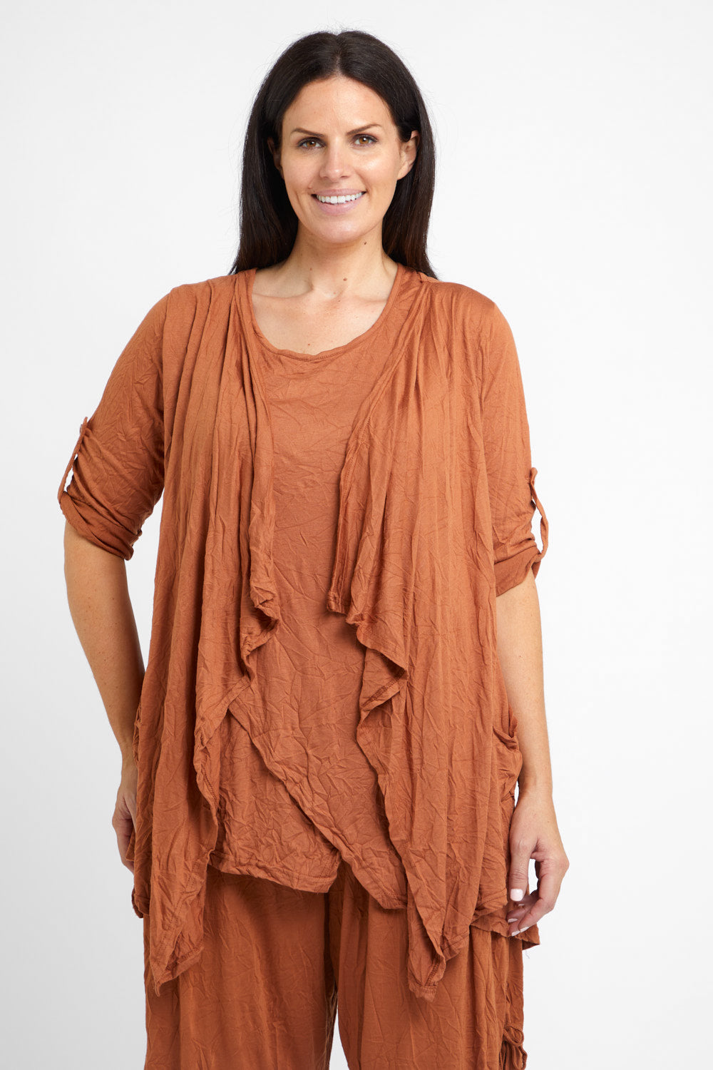 Teegan Crush Cardigan - Tan