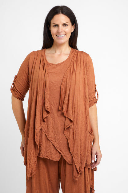 Teegan Crush Cardigan - Tan