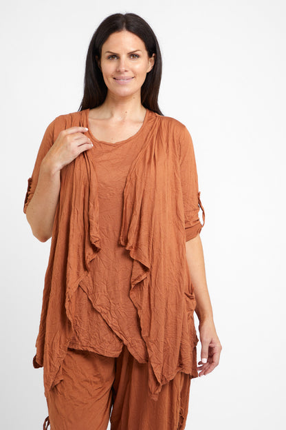 Teegan Crush Cardigan - Tan