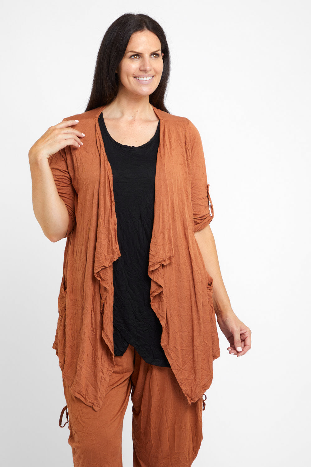 Teegan Crush Cardigan - Tan