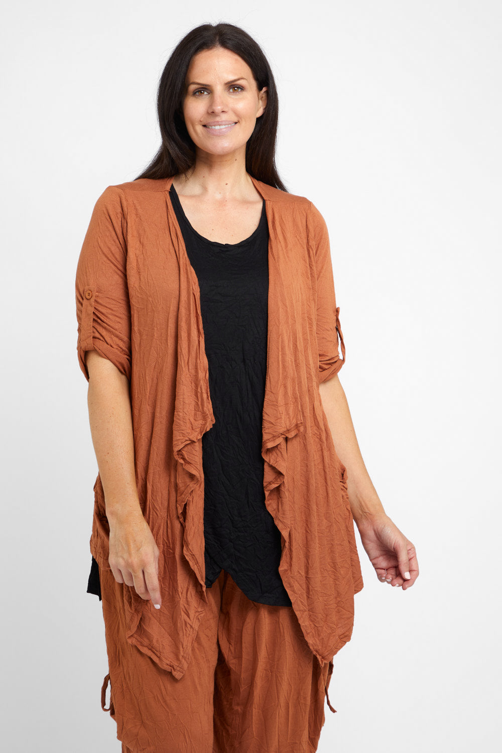 Teegan Crush Cardigan - Tan
