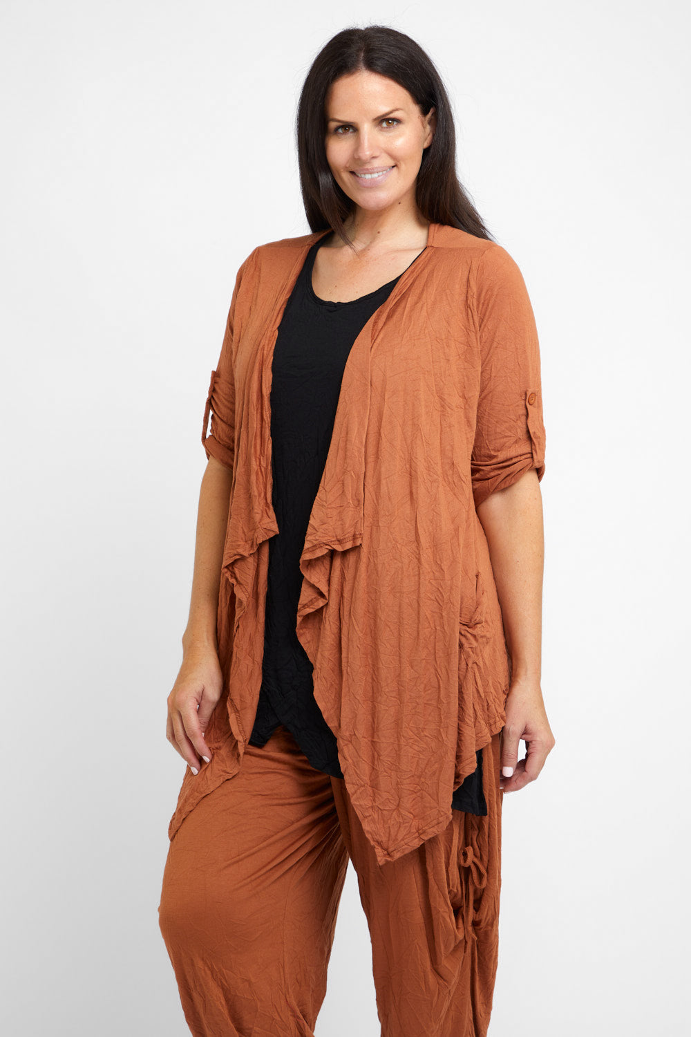 Teegan Crush Cardigan - Tan