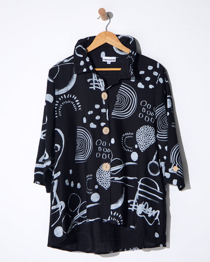 Maria Shirt - Black Sketch