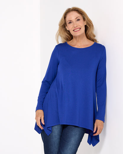 Andrea Long Sleeve Top - Blue