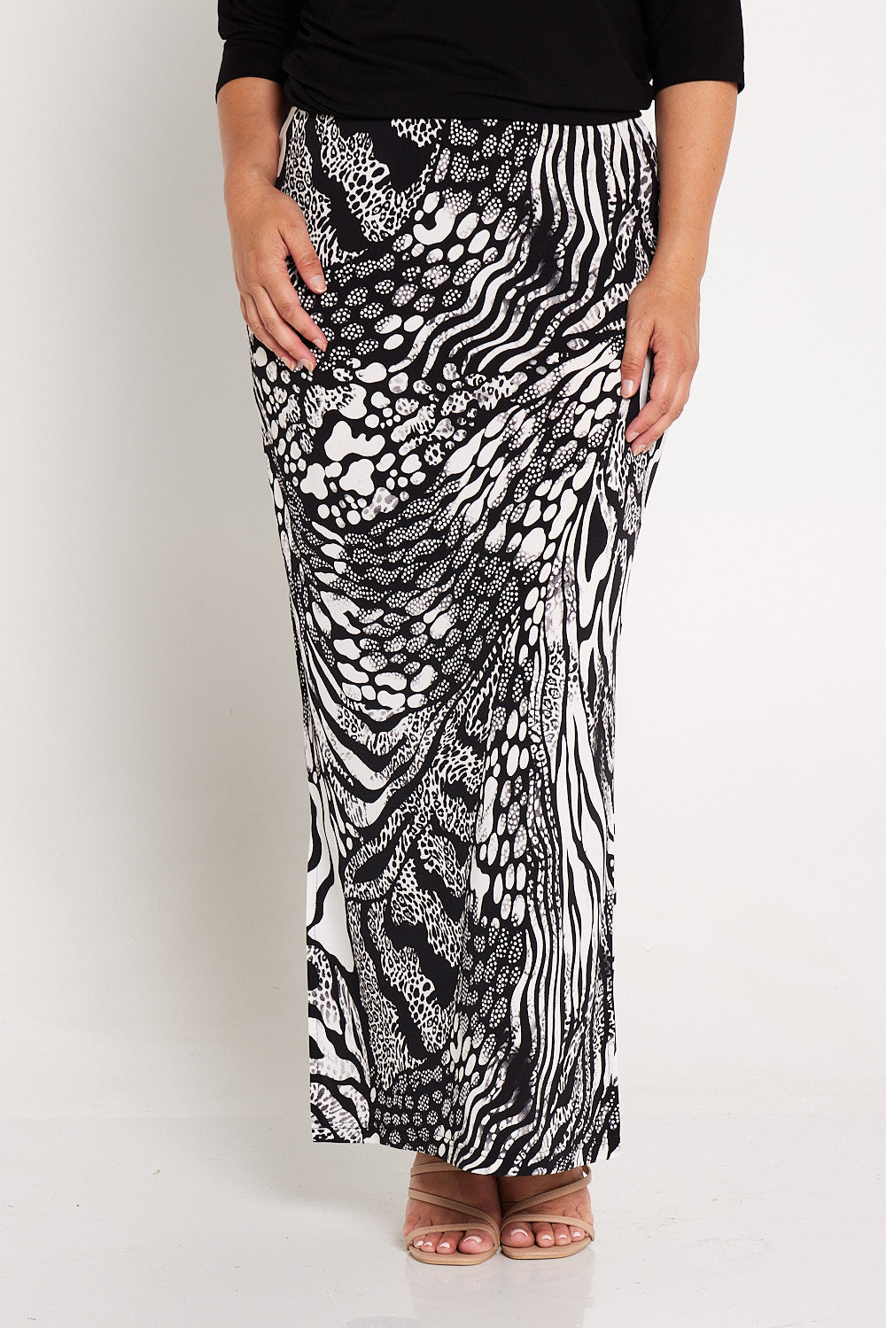 Amanda Maxi Skirt - Snow Leopard | Australian Made Women's Clothes ...
