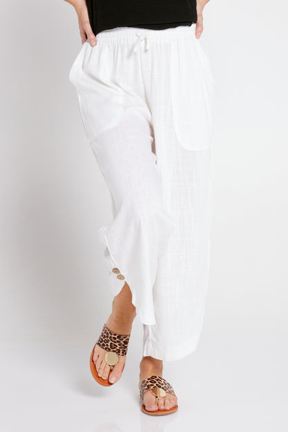 Cartia Linen Pants - Ivory