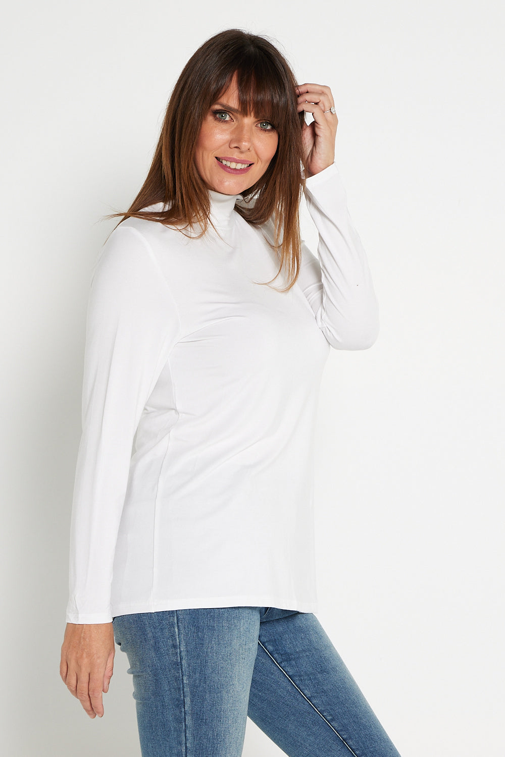 Deb Bamboo Skivvy White Whispers Wardrobe Basics for Women TULIO Fashion