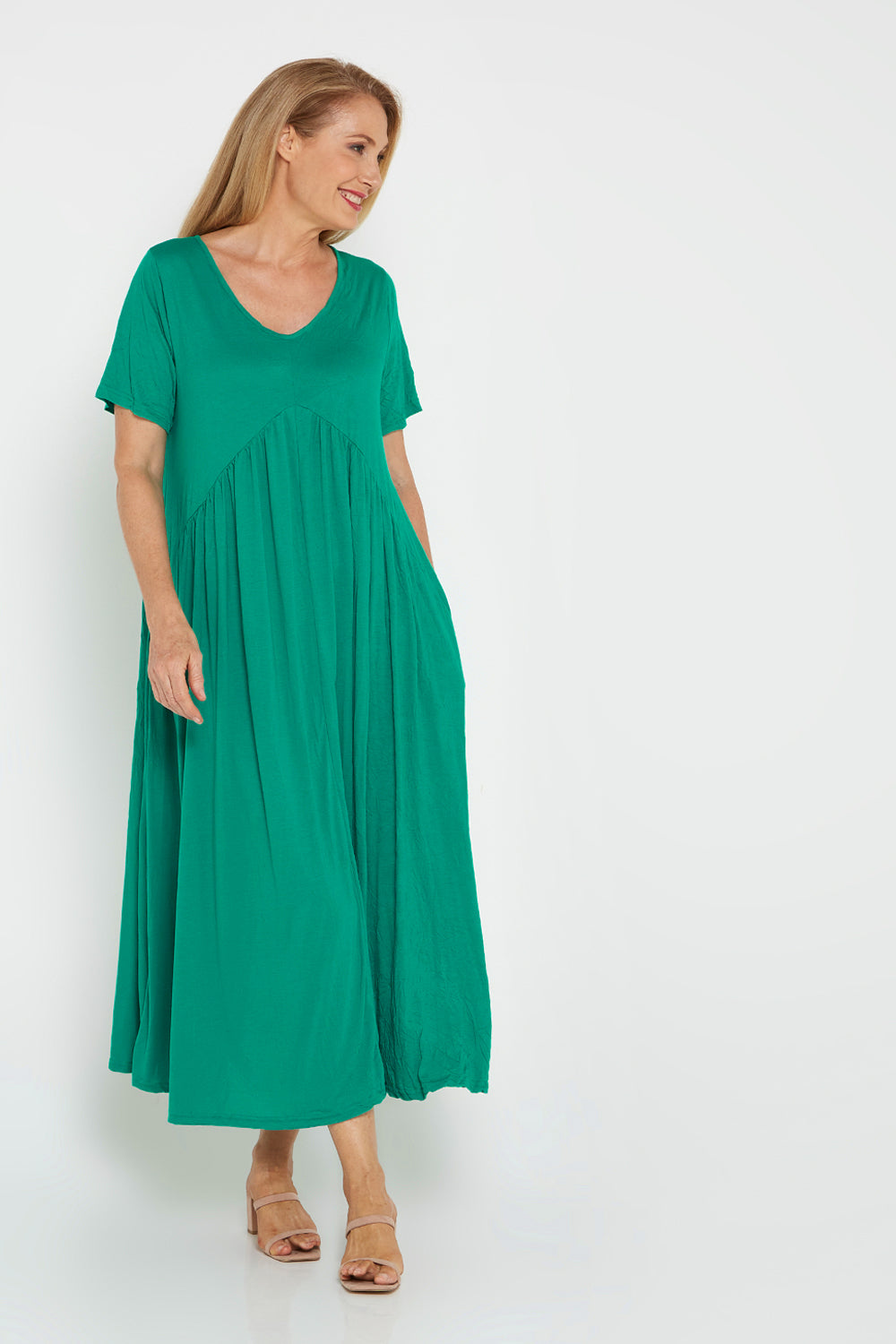 Halcyon Dress - Jade | Cotton Village | TULIO for Mature Fashion ...