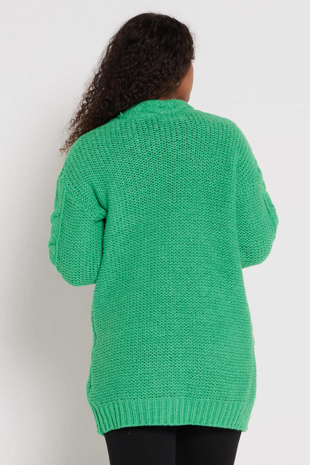 Green cable knit discount cardigan