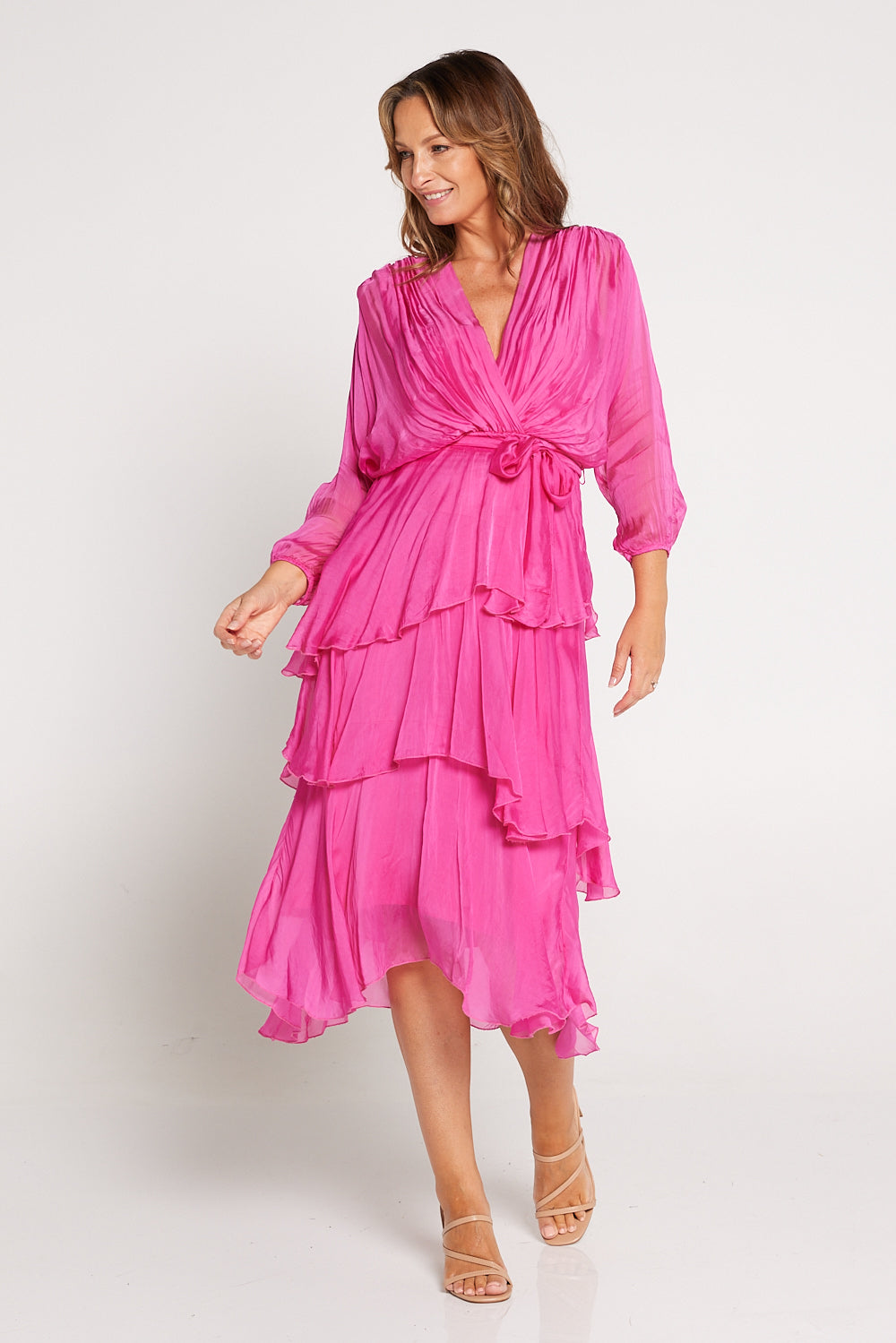 Isabella asymmetrical outlet wrap dress