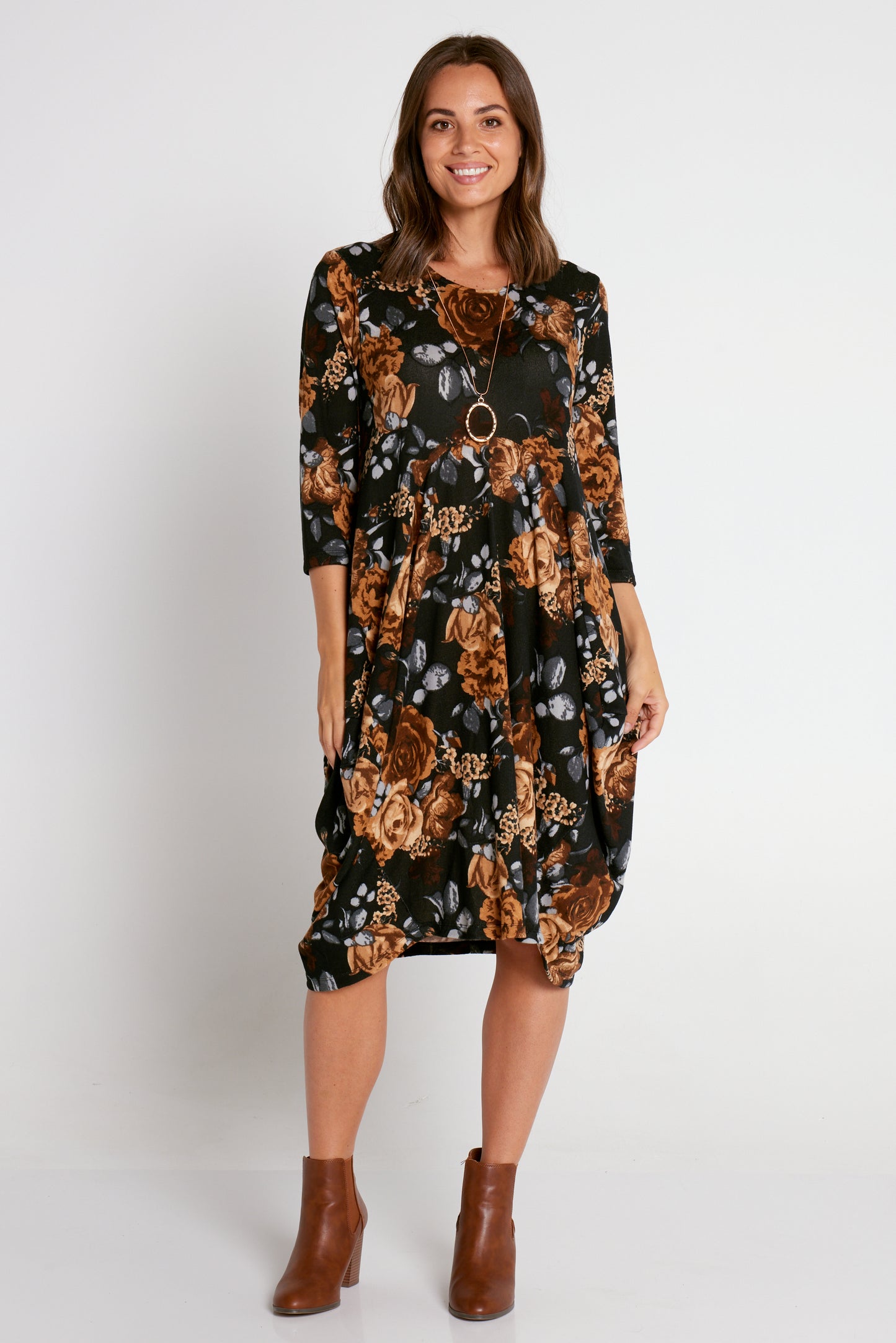 Jane Bounce Print Dress - Autumn Bloom