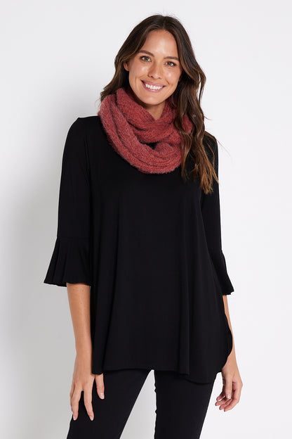 Lacey Bamboo Top - Black