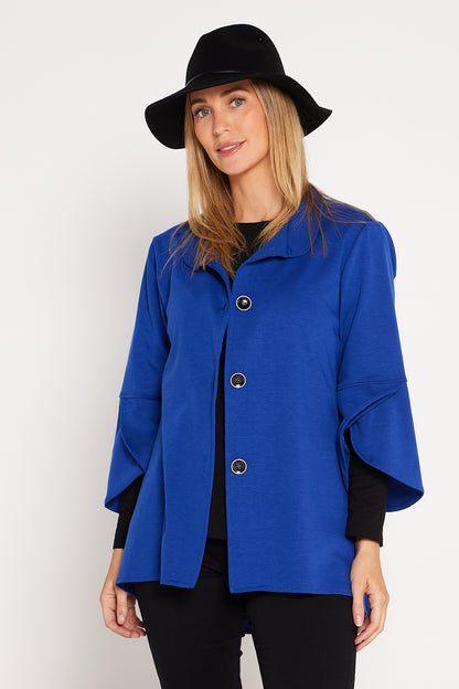 Jocelyn Tulip Sleeve Jacket - Royal Blue