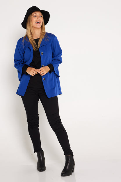 Jocelyn Tulip Sleeve Jacket - Royal Blue