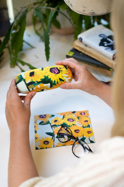 Darcy Glasses Case - Sunflowers