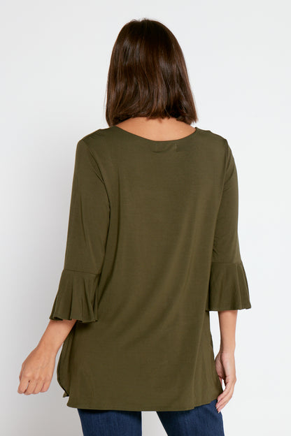 Lacey Bamboo Top - Olive
