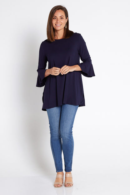 Lacey Bamboo Top - Navy