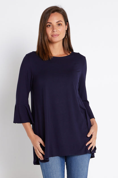 Lacey Bamboo Top - Navy