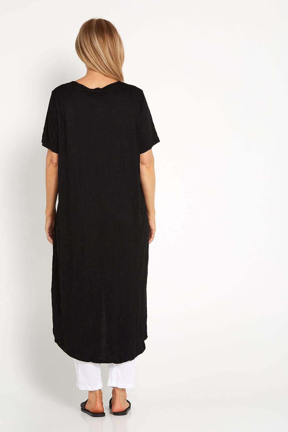 Ladies black tunic top online
