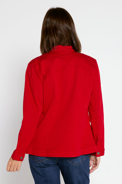 MJ Stretch Cotton Jacket - Red